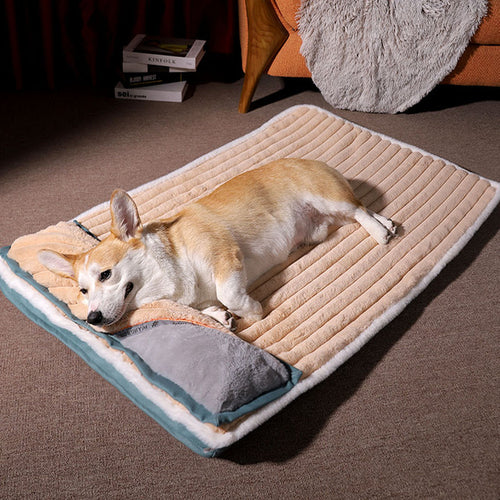 Calming Dog Beds For Small Large Dogs Luxury Dog Mat With Pillow