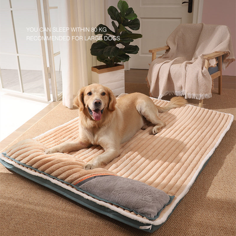 Calming Dog Beds For Small Large Dogs Luxury Dog Mat With Pillow