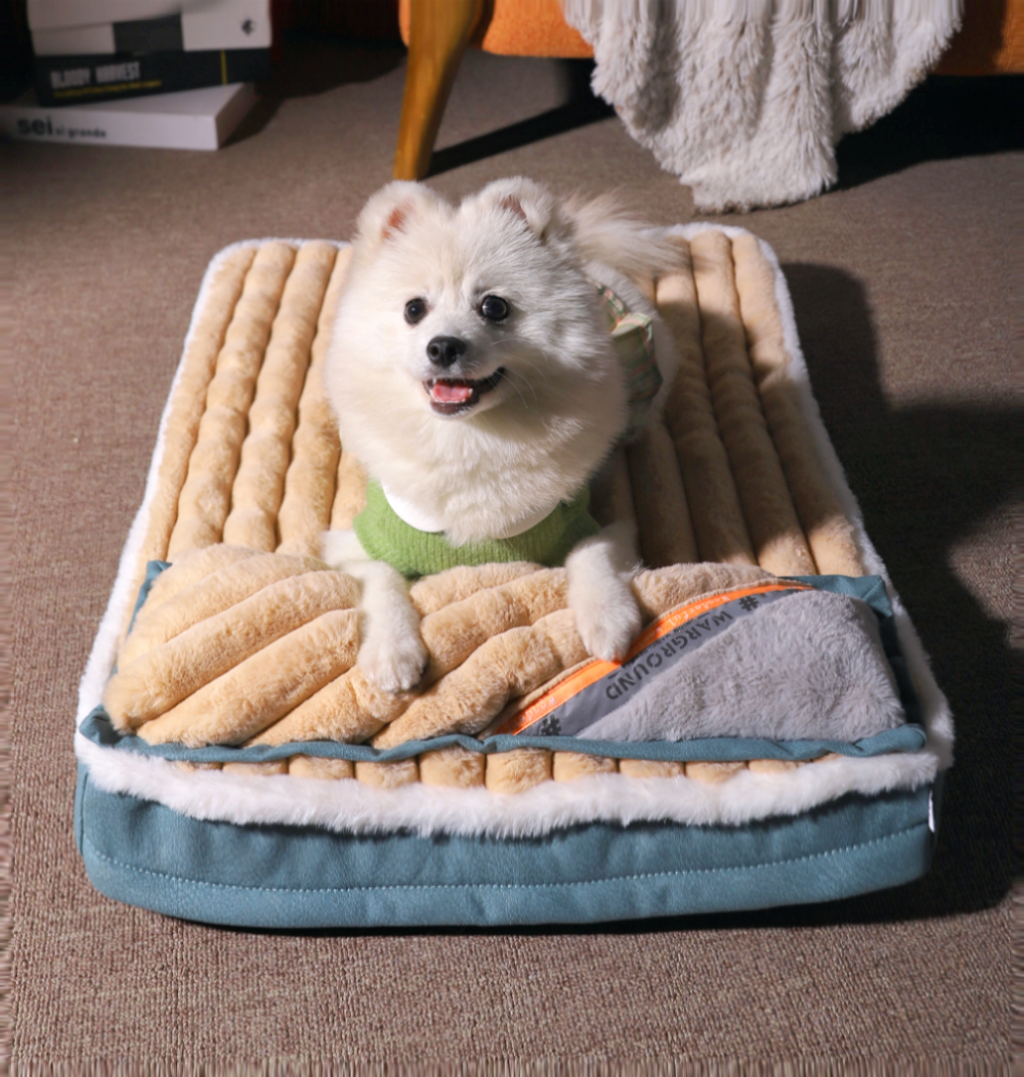Calming Dog Beds For Small Large Dogs Luxury Dog Mat With Pillow