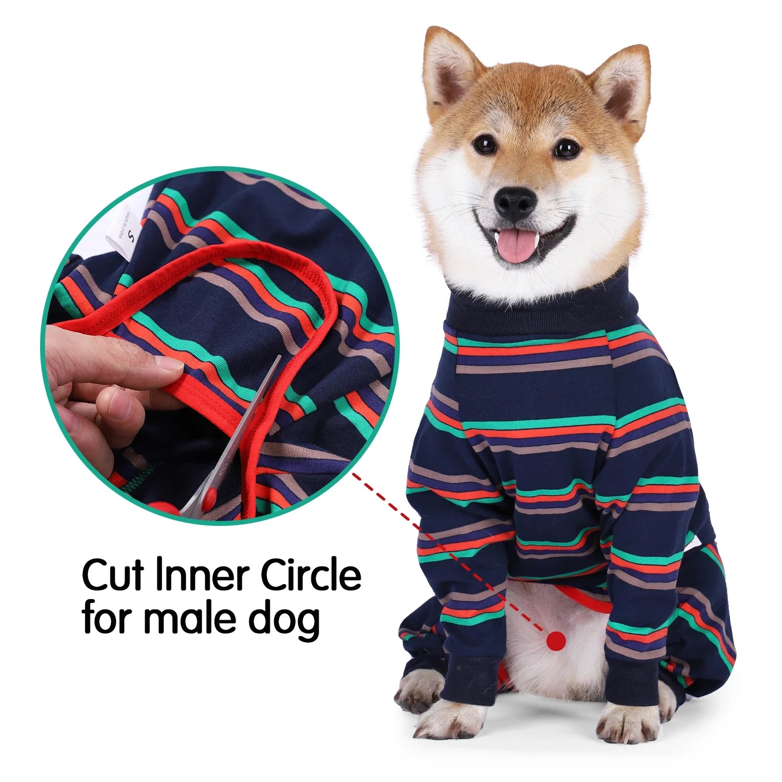 Dog Recovery Suit After Surgery Anti-lick Wound Sterilization Suit