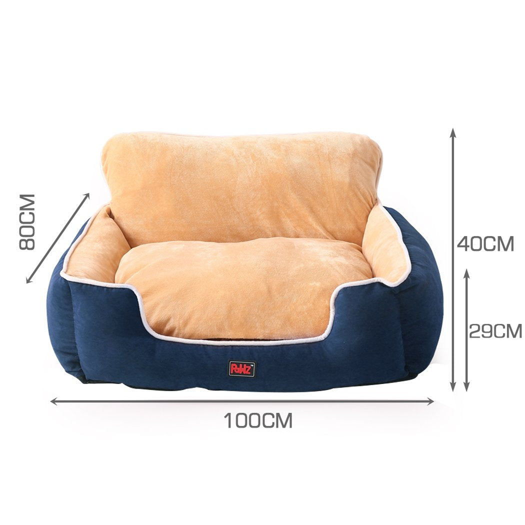 Luxury High-Back Calming Dog Bed with Plush Support